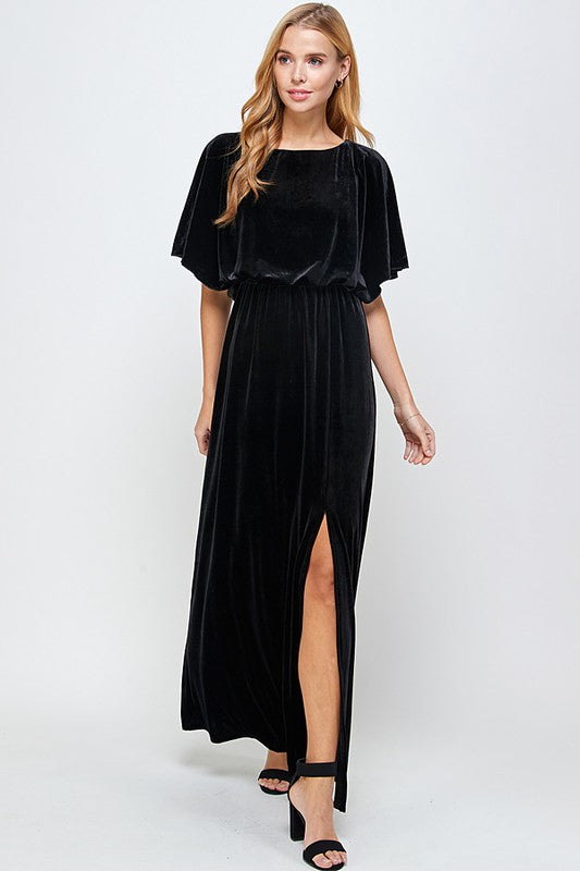 Velvet Maxi w/ Sleeves see and be seen