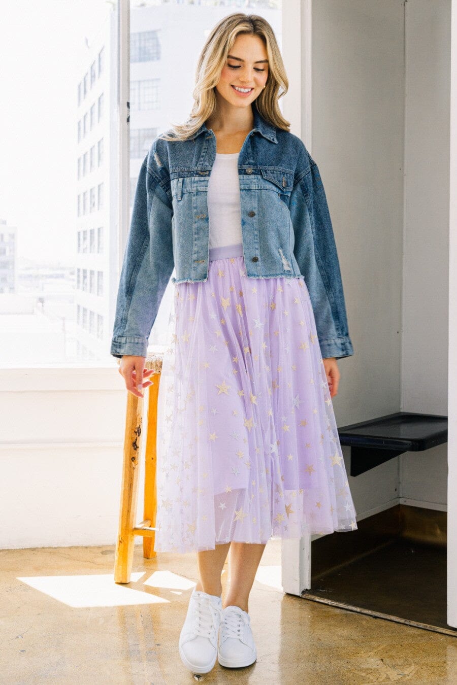 Washed Two Tone Denim Jacket ODDI