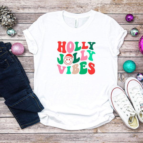 Youth Christmas Tees The Juniper Shop small Holly Jolly