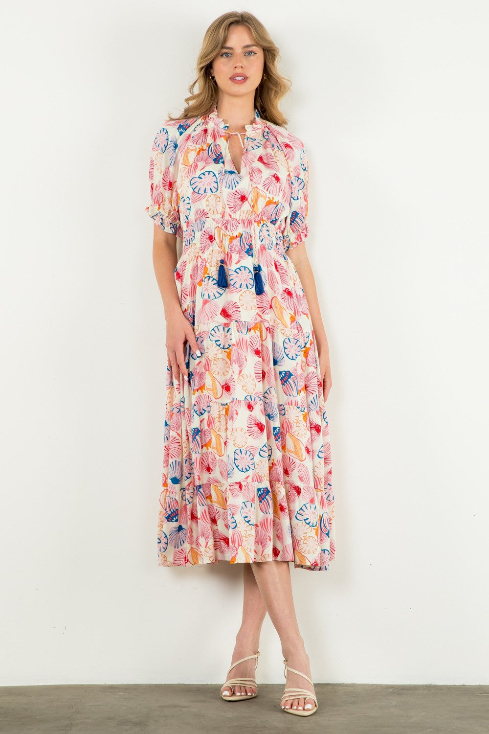 Shell Smocked Waist Dress