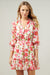 Belle Anse Floral Idra Ruffle Chiffon Dress