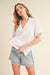 Jamy Gauze Collared Short Sleeve Top