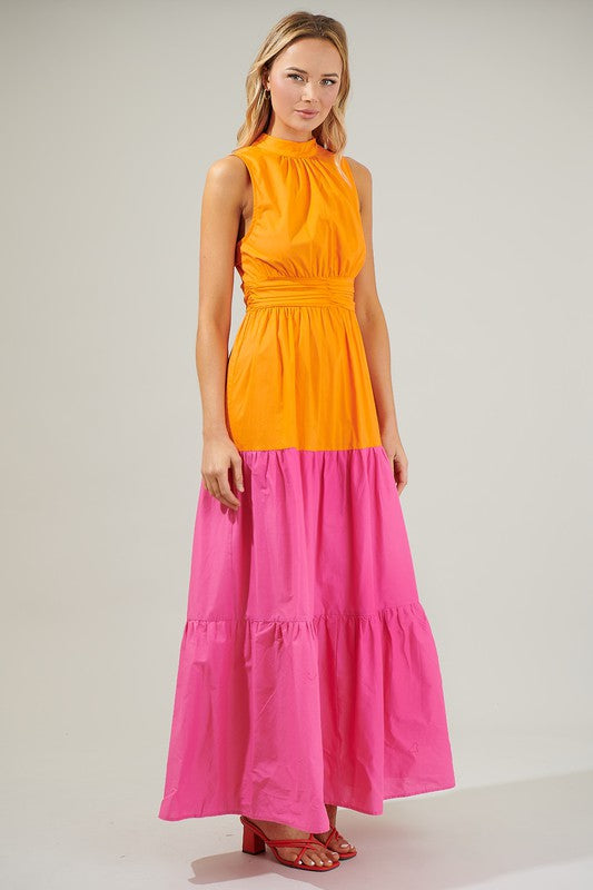 Riley Halter Colorblock Maxi