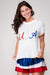 USA Glitter Script Top