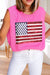 Sequin American Flag Knit Sleeveless Sweater