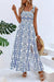 Blue Cobalt Medallion Print Maxi