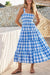 Gingham Square Neck Midi