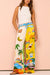 Graffiti Print Wide Leg Pant