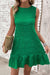 Green Bow Back Flowy Dress