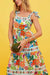 Tropical Floral Square Neck Maxi