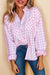 Pink LS Plaid Button Down