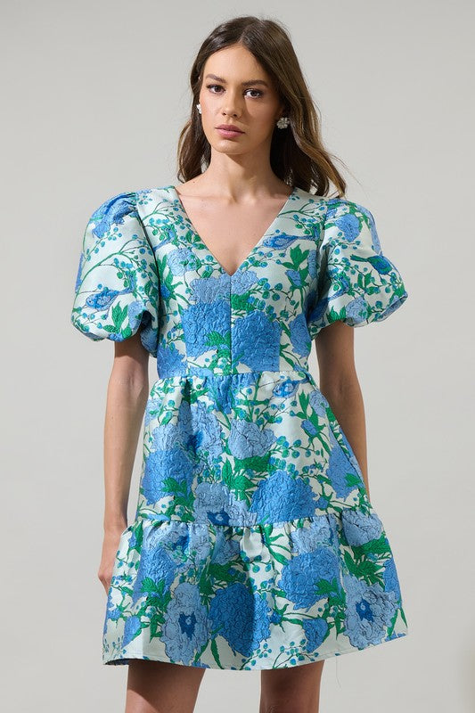 Willa Jacquard Floral Dress