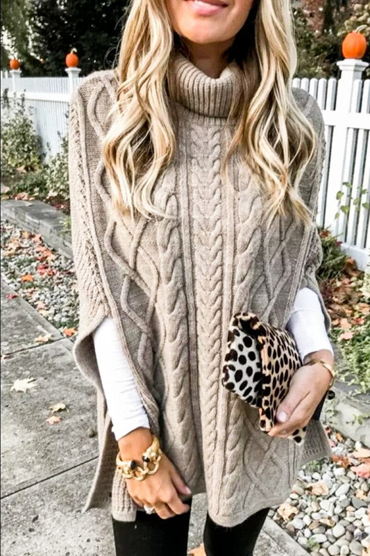 23 Cable Knit Poncho mazik 