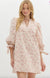 3/4 Puff Sleeve Floral Dress entro 