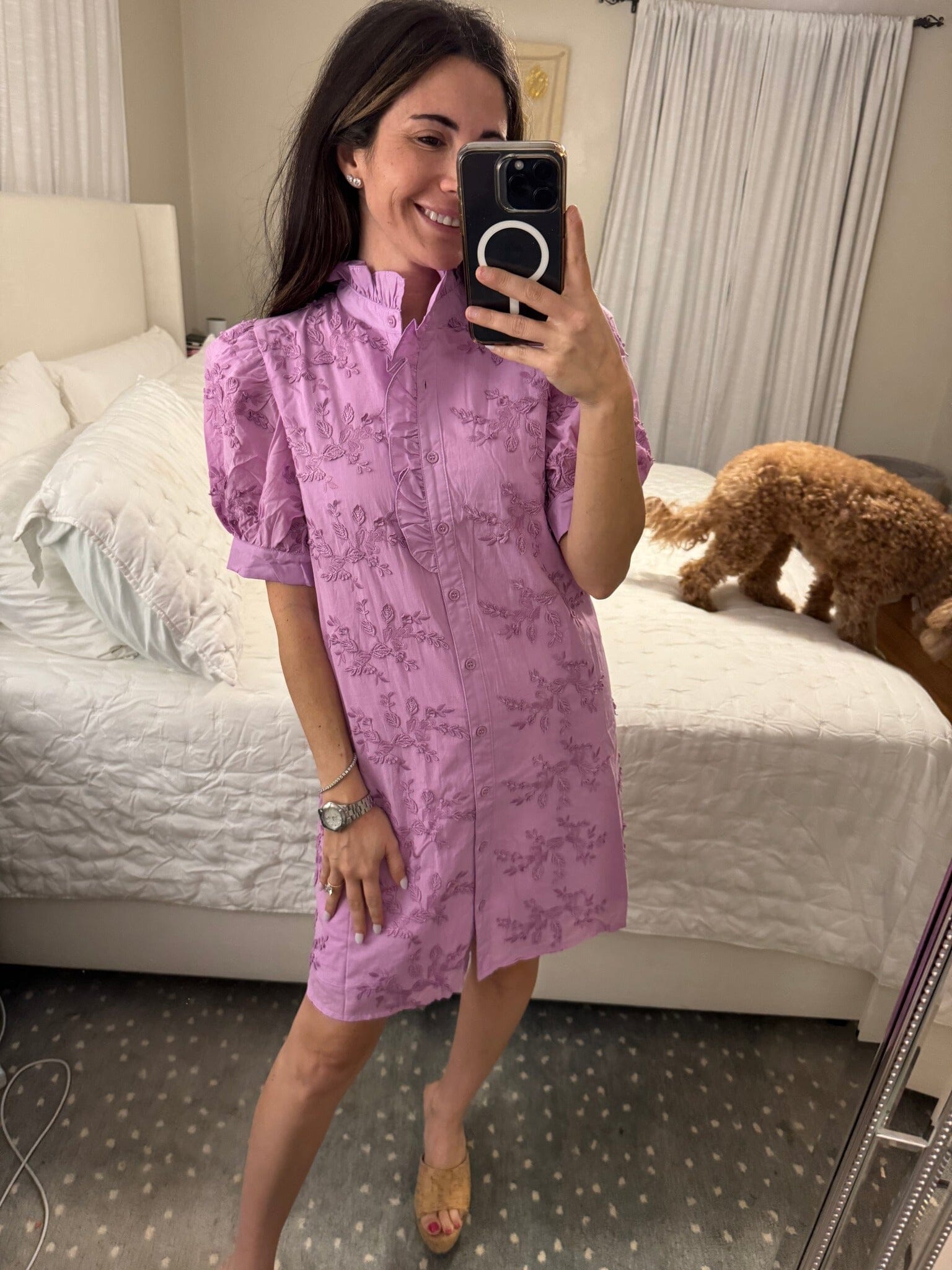 3D Floral Lilac Dress entro 