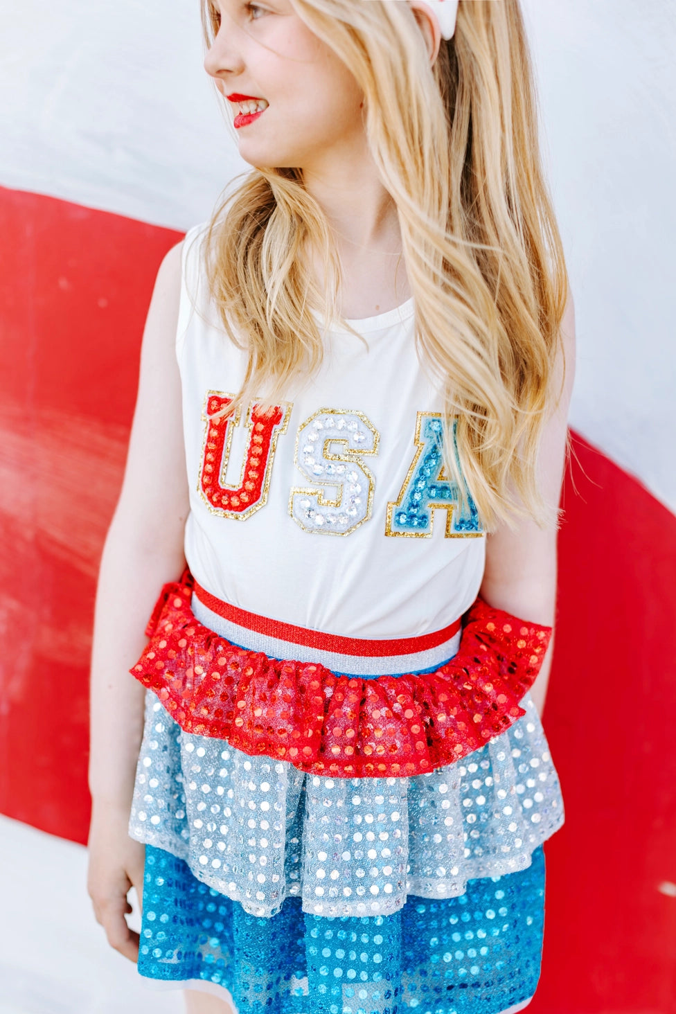 Girls USA Sequin Set