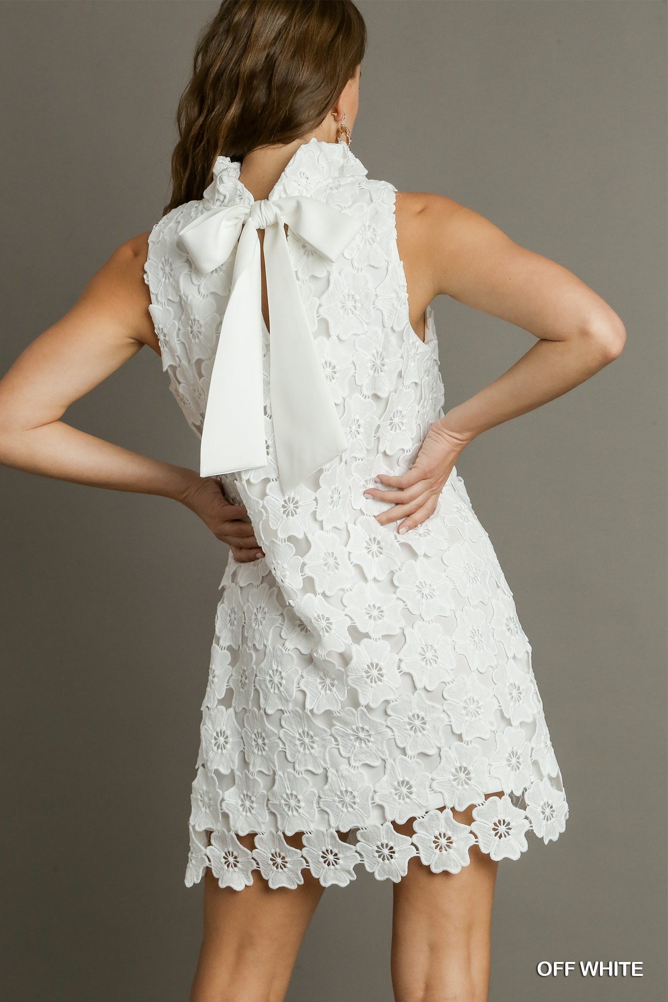 Black and White Floral Lace Bow Back Dresses SNAP-Something New And Pretty Black and White Floral Lace Bow Back Dresses SNAP-Something New And Pretty