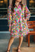 Abstract Button Down Popover Dress Kentce 