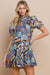 Abstract Printed Button Up Dress TCEC 