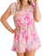 Abstract Tie Strap Wrap Front Romper pretty bash 