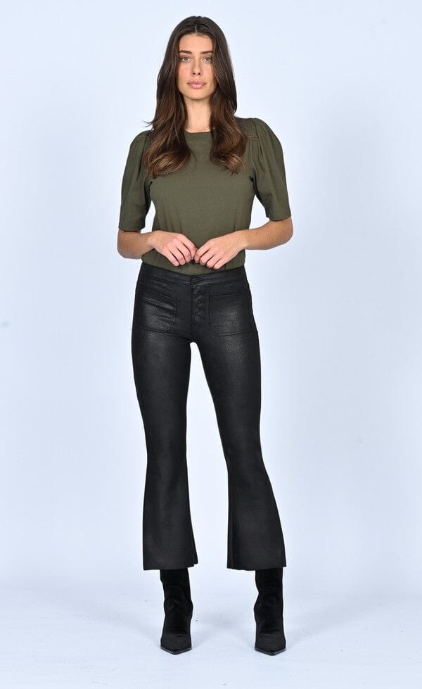 Angelina Patch Pocket Crop Flare - After Dark black orchid 