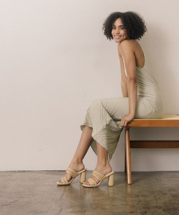 Babs Rattan Double Strap Heel oasis society 