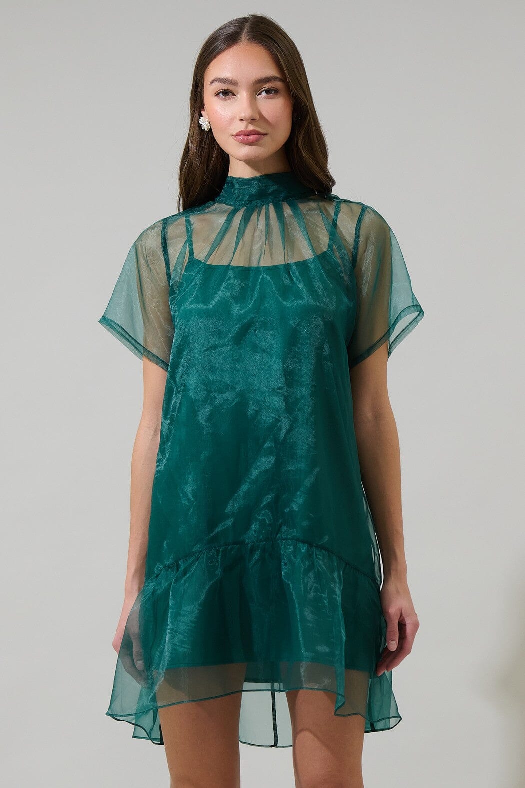 Berny Organza Halter Mini Dress Sugarlips 
