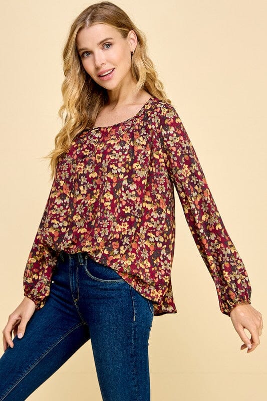 Berry Fall Floral Top les amis 