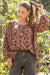 Berry Fall Floral Top les amis 
