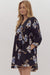 Black and Blue Floral Poplin Dress Entro 