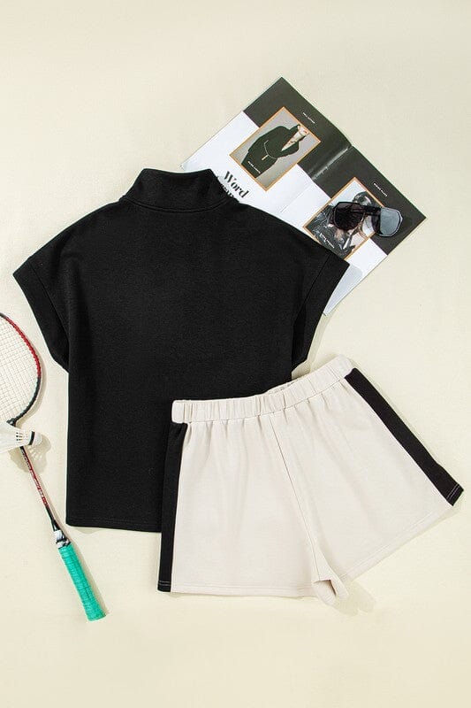 Black and Ecru Colorblock Set Shewin 