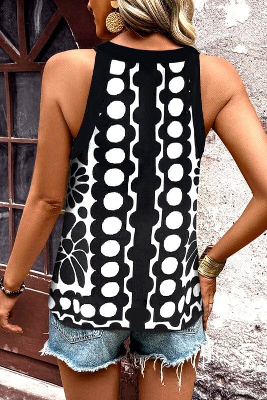 Black and White Geo Tank Kentce 