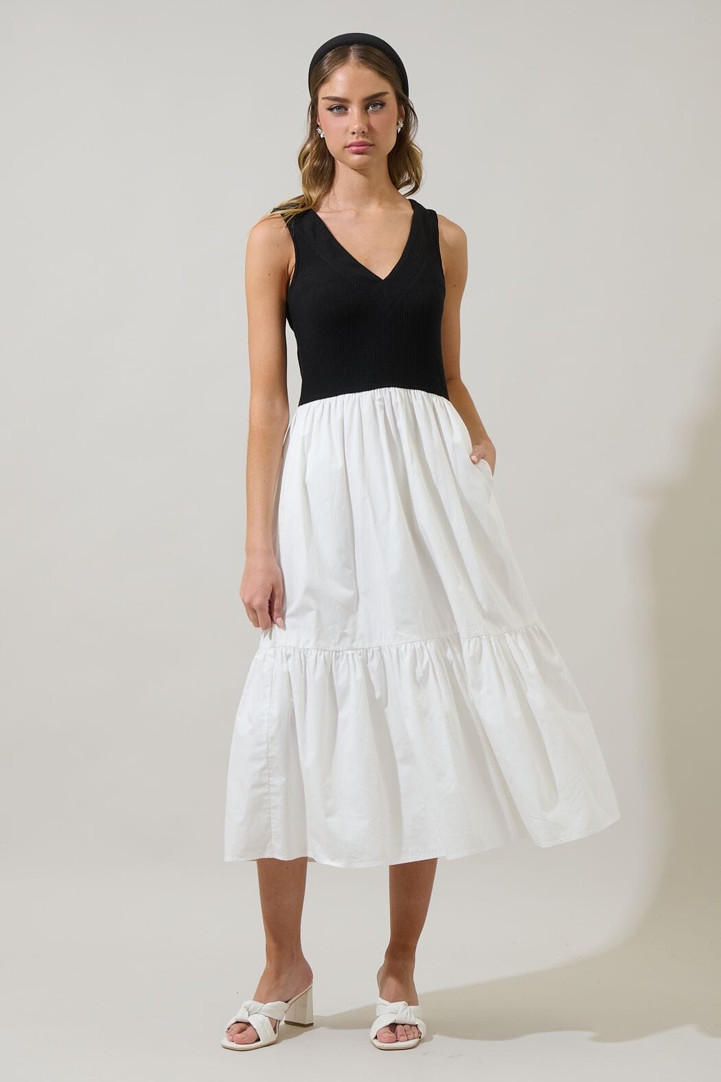 Black and White Selina Midi Sugarlips 