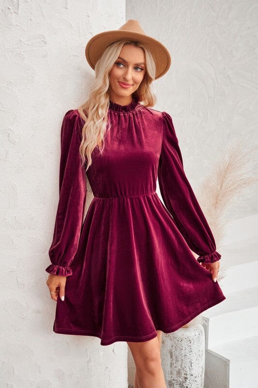 BLACK FRIDAY SPECIAL - Velvet Skater Dress Asia Direct 