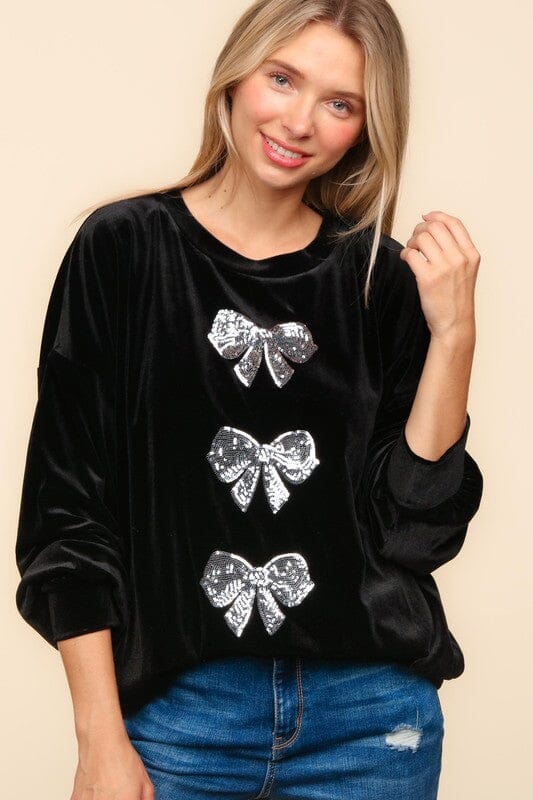 Black Glow Bow Sweater Haptics 