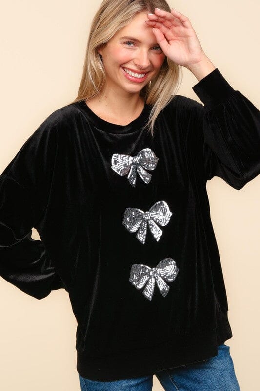 Black Glow Bow Sweater Haptics 