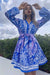 Blue and Lilac Boho Longsleeve Dress Asia Direct 