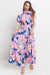 Blue and Pink Floral Maxi Ces Femme 