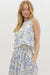 Blue and White Floral Maxi Skirt Set Entro 