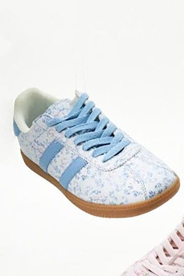 Blue Floral Sneakers - Ships Late May Let's See Style 