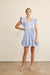 Blue Gingham Tie Front Tiered Dress in february 