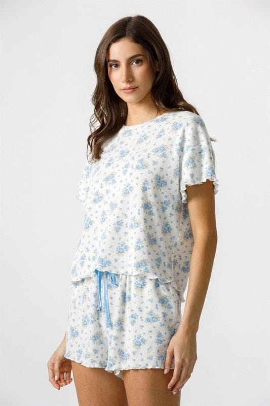 Blue Rose Print Lounge Set storia 