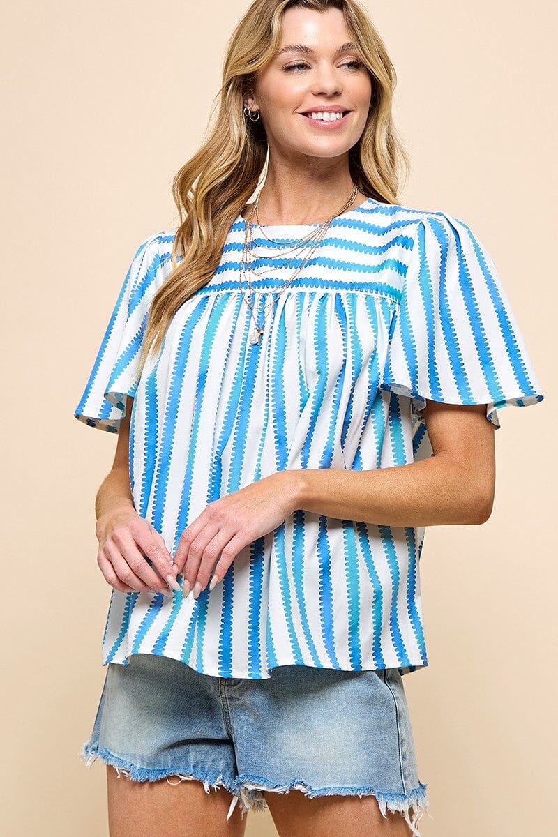 Blue Stripe Top cezele 