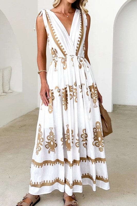 Bohemian White and Sand Maxi Wholesalesir 