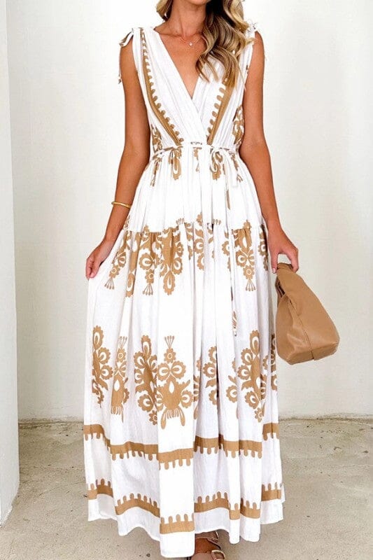 Bohemian White and Sand Maxi Wholesalesir 