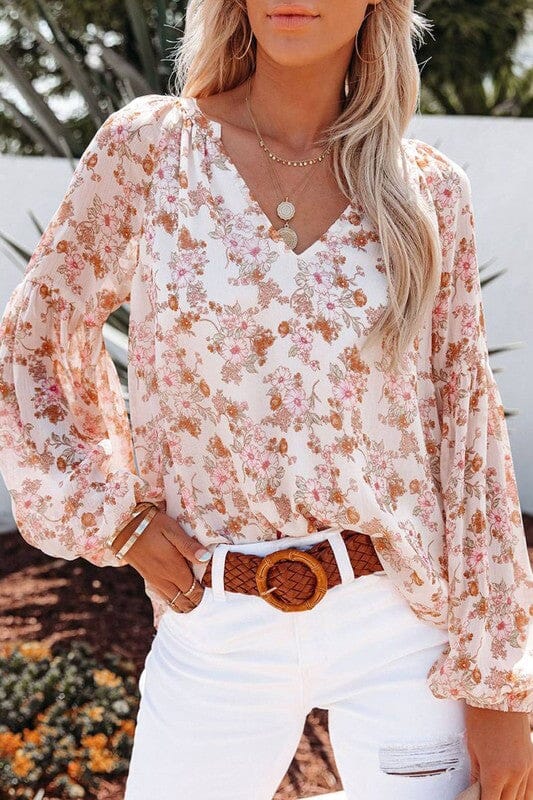 Boho Floral Longsleeve Top Asia Direct 