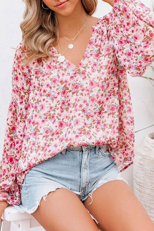 Boho Floral Longsleeve Top Asia Direct 