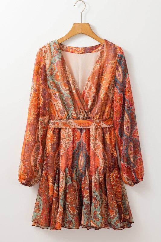 Boho Paisley Fall Dress sweet lover fashions 