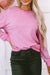 Bonbon Pearl Detail Ribbed Crew Neck Sweatshirt shewin 