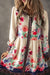 Border Print Fall Longsleeve Dress Kentce, Sweet Lover Fashion 